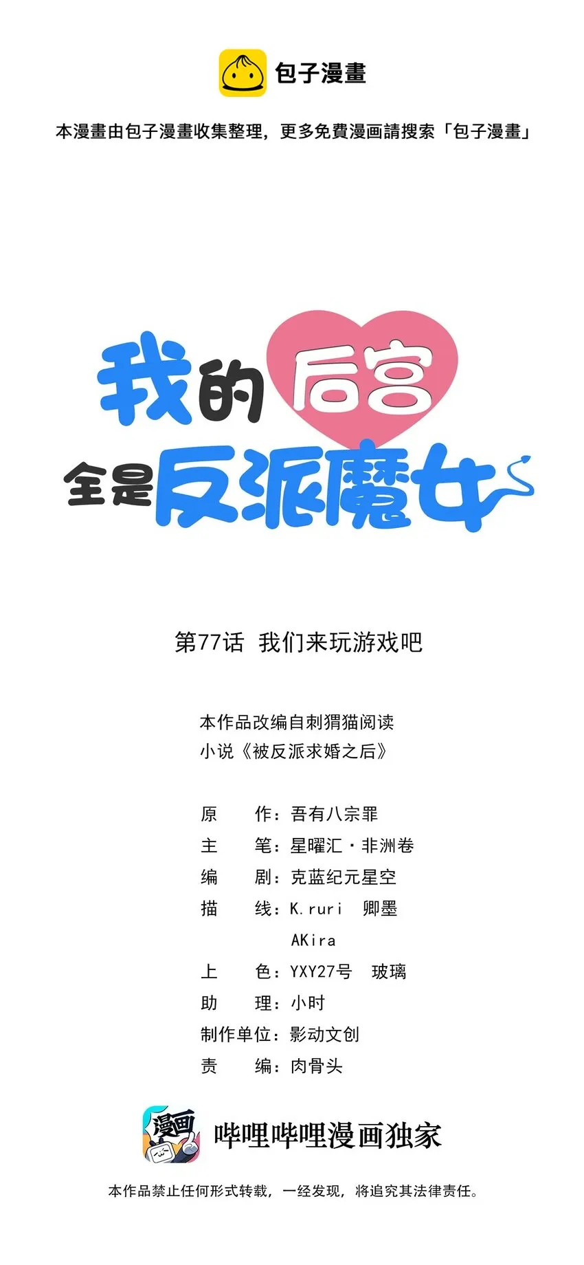 我的后宫全是反派魔女漫画114话漫画,077 我们来玩游戏吧1图