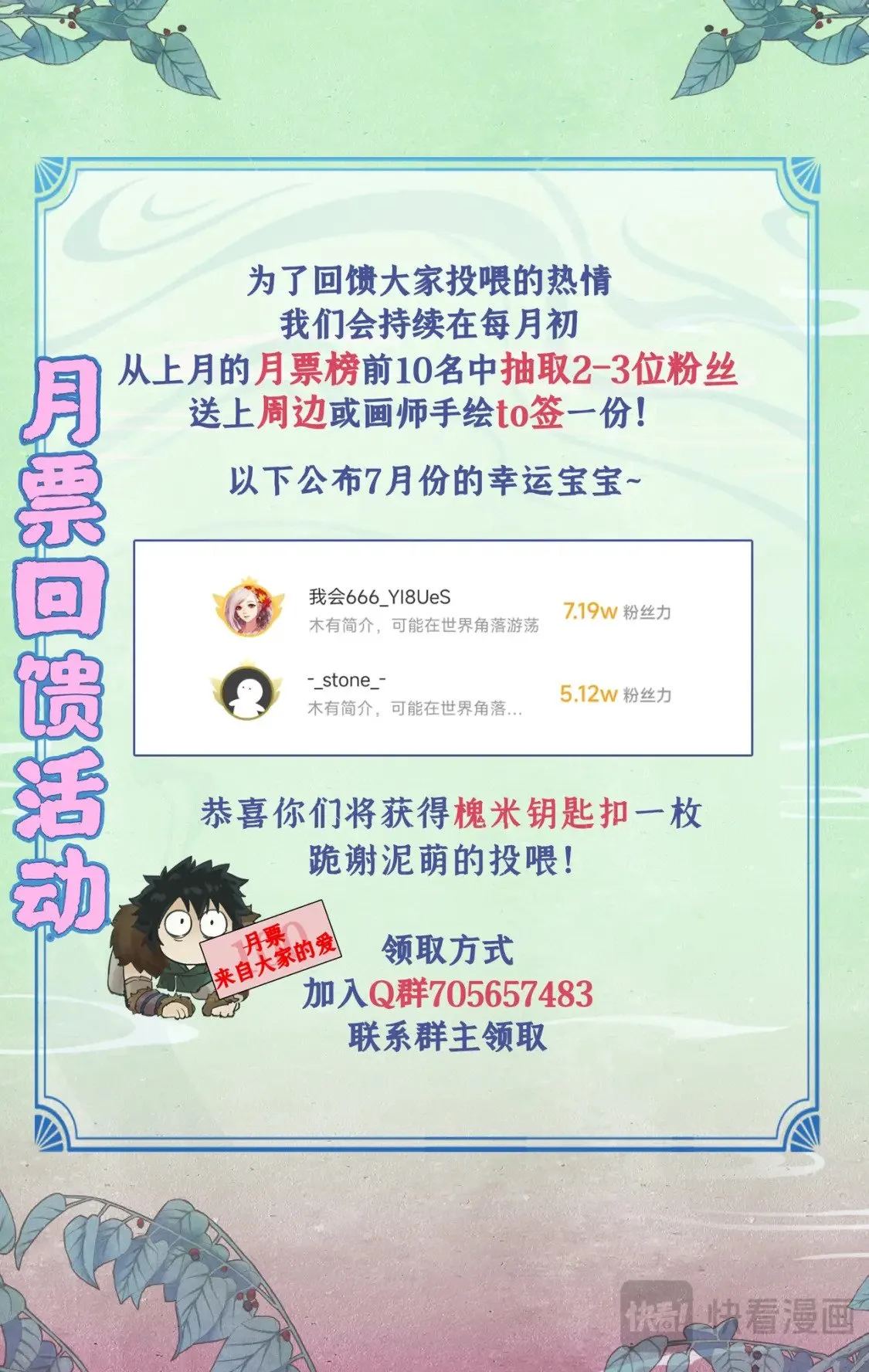 7月中奖名单0
