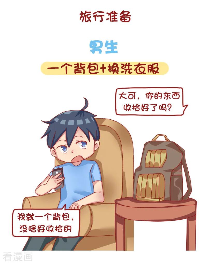 第1226话 男生与女生出游的区别1
