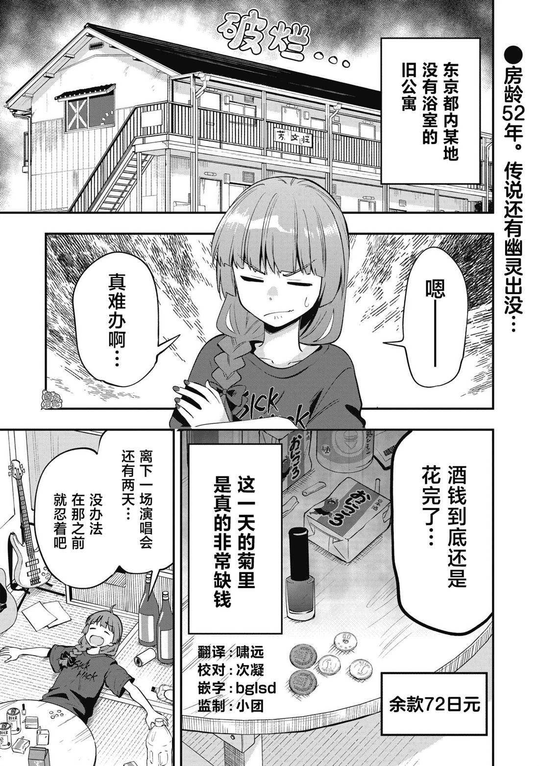 广井菊里的深酒日记作者漫画,第3话1图