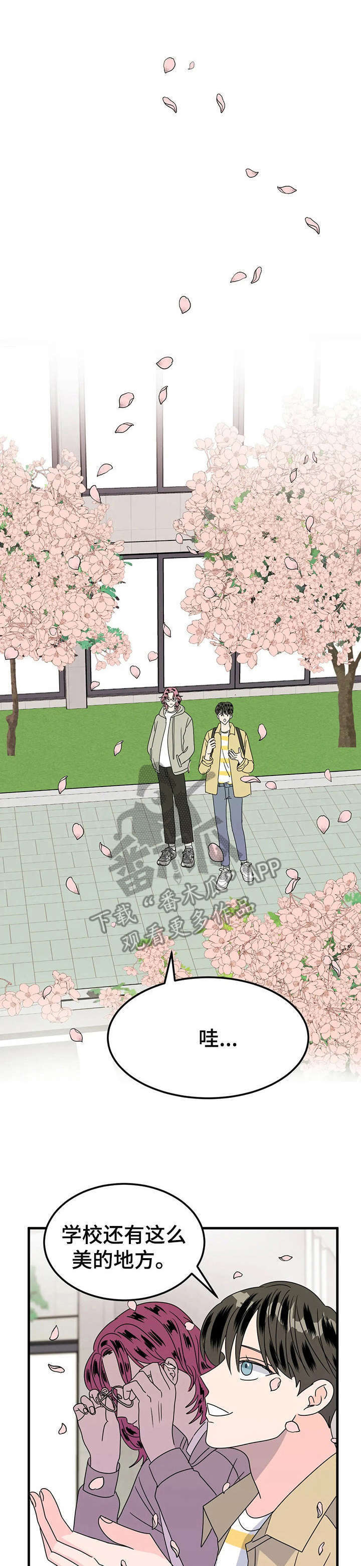 让霉运转运的句子漫画,第24章： 赏花1图