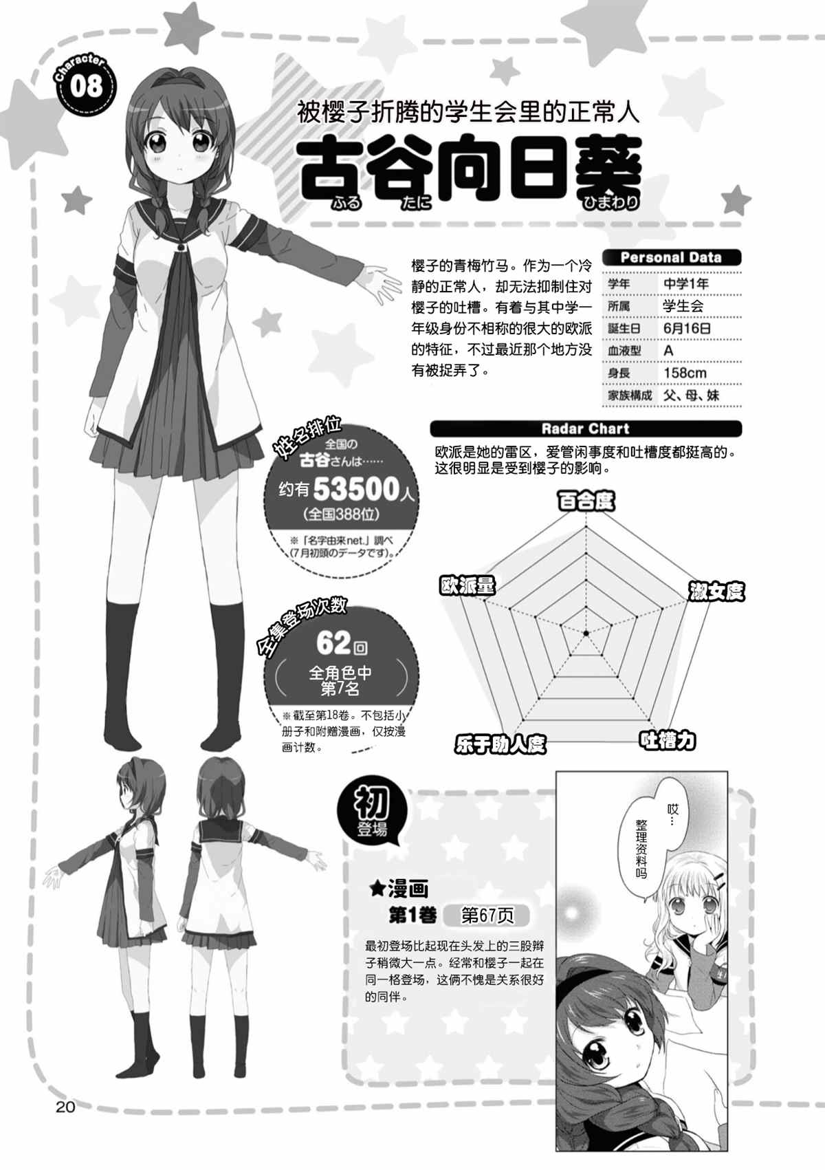 摇曳百合第2季樱花漫画,人物篇樱子向日葵3图
