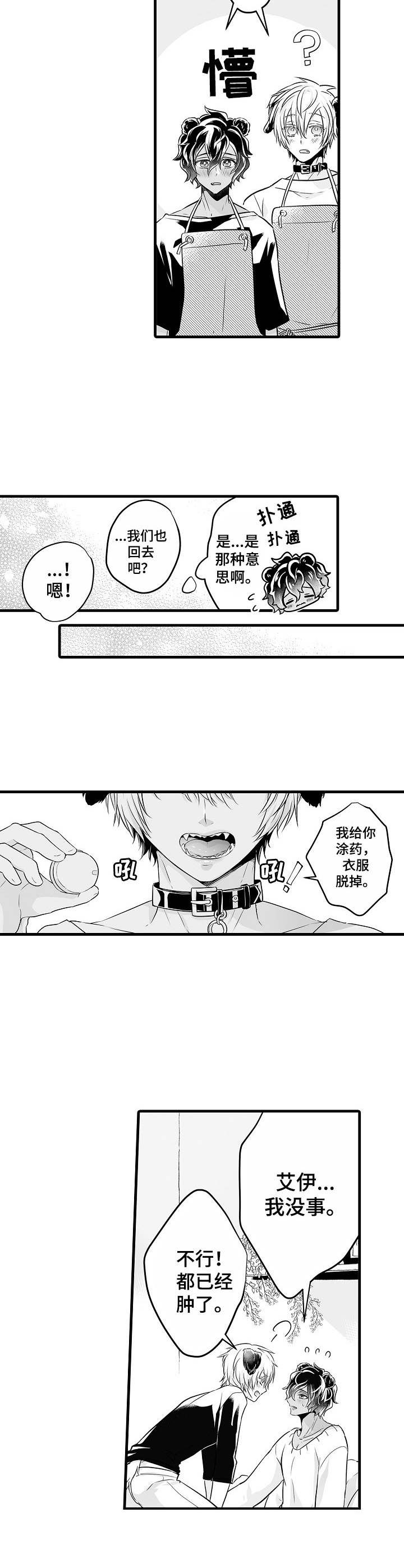 森林中的熊素描漫画,第13章：涂药4图