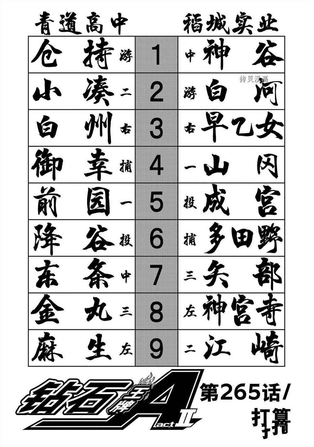 钻石王牌第4季免费观看漫画,第二季第265话1图