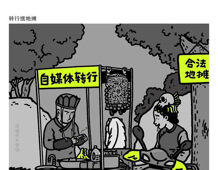 绘心一笑绘本馆漫画,第280话 转行摆地摊1图