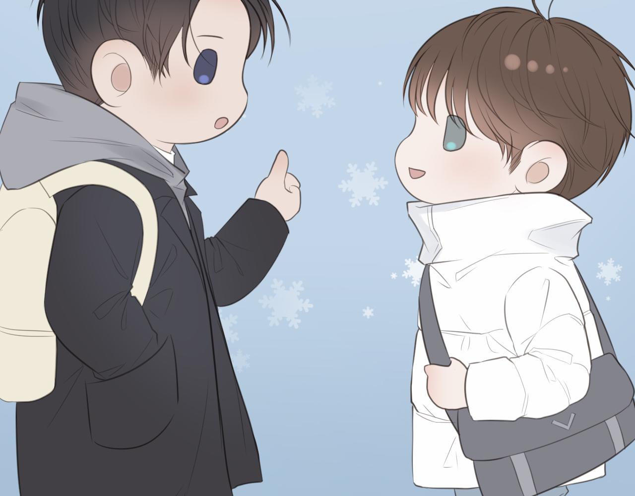 初雪的文案漫画,一起走走吧4图